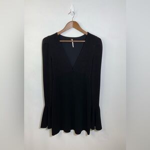 Free People Talk About It Black Mini Dress Size Small